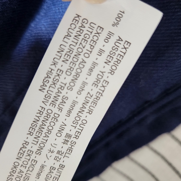 ZARA Blue linen moto jacket Size M - Picture 9 of 10